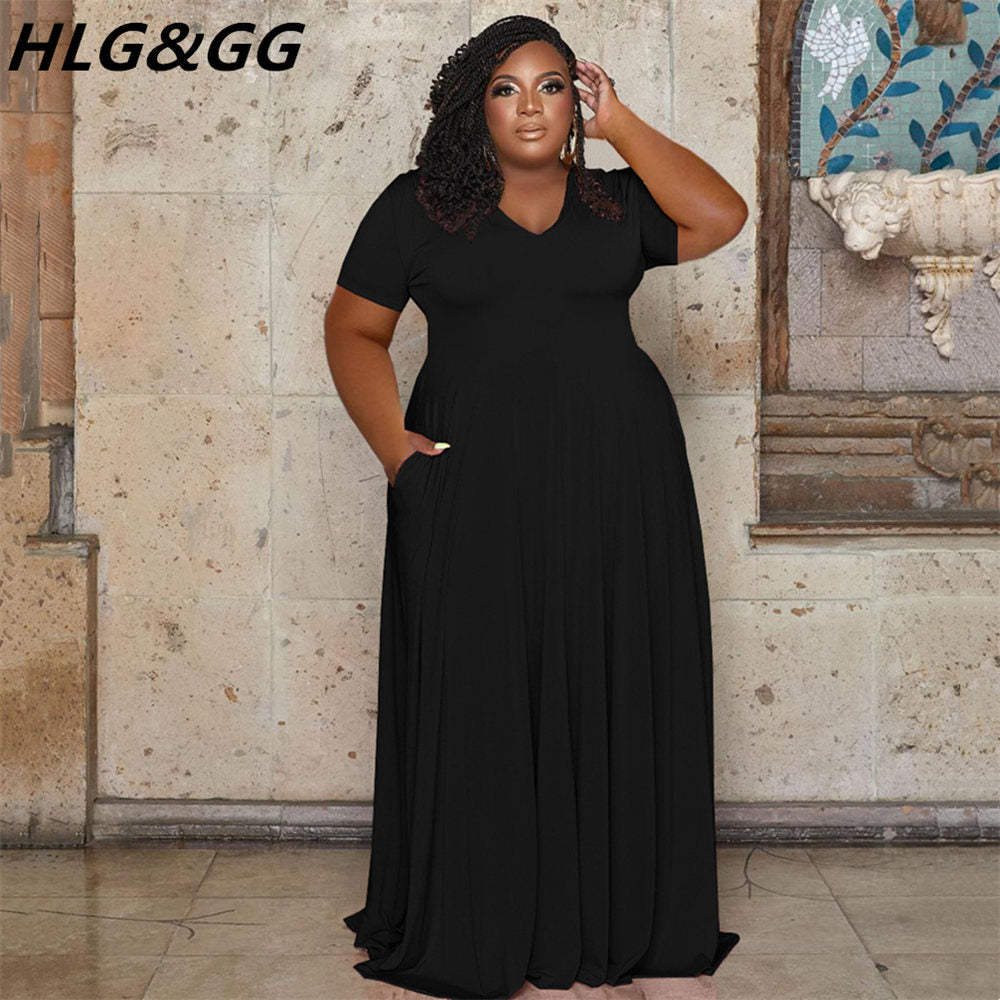 A-Line Long Plus Size Dress